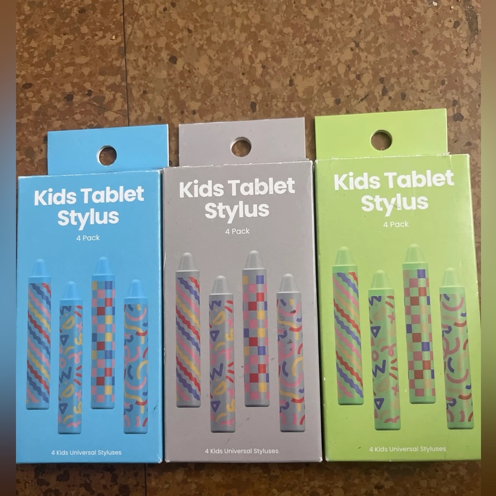 Target Kids Tablet Stylus 4 Pack - Blue, Gray, Green